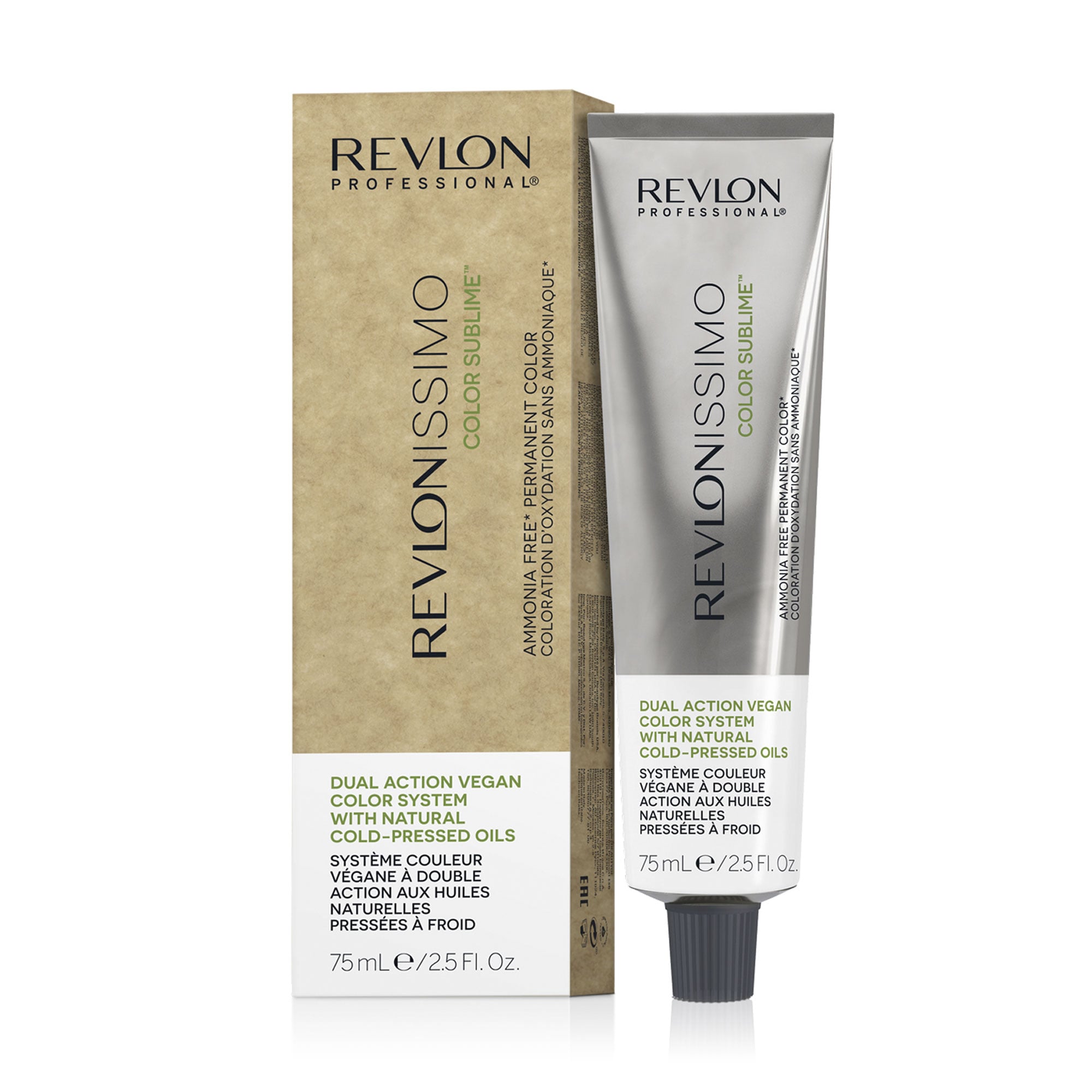 Напівперманентна фарба для волосся Revlon Professional Revlonissimo Color Sublime Vegan 7.12 Medium Ash Iridescent Blonde, 75 мл